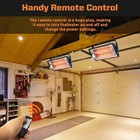 Electric Garage Heaters W remote Control Ceiling Mounted Radiant Quartz Heater