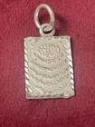 Small Sterling 800 Silver Shiny Ayat -al Kursi  Islamic Pendant 1 75   