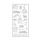 Fiskars 155110-1001 Latte Love Clear Stamps  4  X 8  