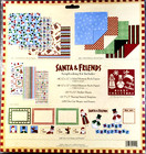 Santa   Friends Scrapbooking Kit Paper Stencil Stickers Die Cut Shapes Frames