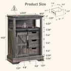 Bathroom Floor Cabinet Farmhouse Storage Cabinet With Sliding Door Drawers