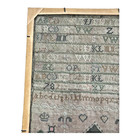 Antique 1811 Needlework Sampler Of Alphabet   Landscape By Lucy Mills Age 8