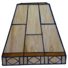 Stained Glass Mission- Style Lamp Shade Amber   Off-white Geometric Design 9    T