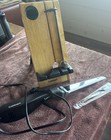 Cuisinart Cek40 Electric Knife Set Wood Stand   Carving Blades   No Box  Unused