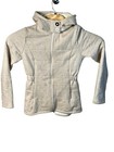 The North Face Indi Fleece Lined Hoodie Jacket Womens S Full Zip Quilted Oatmeal