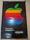 Original 1980 Apple Personal Computers Rainbow Logo Poster M30-0580 23x35