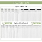  Sheer Curtains 96 Inches Long - Living Room 52 w X 96 l  pack Of 2  White