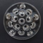 Vintage Clear Glass 11 Hole Flower Frog Vase 2 3 4 Inch Diameter With Rim  Vtg