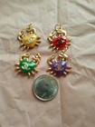 Lot Of 4   Stamped  Button Zipper Designer Button  Chanel Charm 