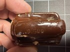 Vintage Brown Glazed Porcelain Ceramic Electrical Knob spool Insulator