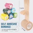 12pc Self Adhesive Bandage Wrap 2 x5yard Elastic Cohesive Vet Wrap Athletic Tape