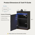 10 Gallon Fish Tank Stand Aquarium Stand W  Storage Cabinet Black 300 Lb