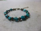 Vintage Turquoise And 925 Sterling Silver Native American Southwestern Bracelet