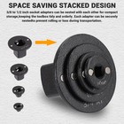 4-pack Low Profile Impact Socket Adapter Set  Drive Reducing Ratchet Adapter Set