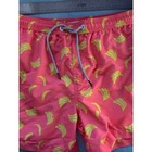 Men   s Coral Banana Print Swim Trunks Size Large