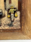 Vintage Mexican Folk Art Carved Wood Bas Relief Signed J Rosas Wooden Mexico