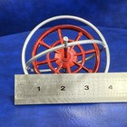 Vtg Unbranded Metal Gyroscope Scientific Old Toy Red Spinning Mid-century