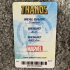 Extremely Rare Avengers Coin Pusher Card With Barcode Arcade Machine Thanos Nr