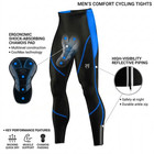 Men s Summer Cycling Tights Padded Lightweight Breathable Blue Road Bike Pants S