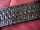 Western Full Grain Leather Police Black Basket Weave Ranger Set Belt Strap 55 
