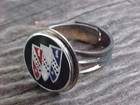 Buick Tri-crest Chrome Finger Ring Small Adjustable Nos Unique Kustom Made