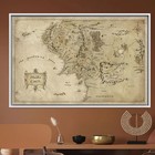 Fantasy Map Poster Unframed Vintage World Map Wall Art