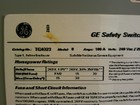 General Electric Tg4323 Fusible Safety Disconnect Switch 240vac 100a 3 Pole