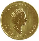 Canada Maple Leaf 1 2 Oz 20 Dollar Gold Coin 1992