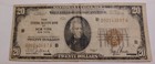  20 1929 New York Ny National Currency Note Federal Reserve Bank Note Bill Fine