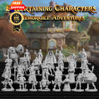 Wildspire 29 Whimsical Townsfolk Fantasy Set For Dnd 28mm Scale  Grey 