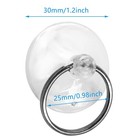 Piutouyar 12pcs Suction Cup With Ring 1 2  30mm Clear Key Ring Suction Cups Suck
