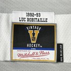 Los Angeles Kings Hockey Jersey Youth Large Black Mitchell   Ness Luc Robitaille