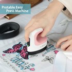 Quucly Mini Heat Press Machine  Irons For Crafts portable Pink