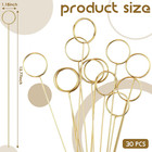     30 Pcs Floral Card Holder Pick Metal Wire Flower Place Card Stick 13 4 In Pict