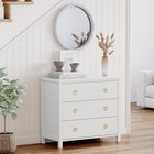 3 Drawer White Wooden Chest Of Drawers Modern Bedroom Dresser Storage Furniture