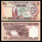 Brick Lot 1000 Pcs  Zambia 5 Kwacha  1986-88  P-25d  Unc