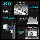      Preenex    20w Fiber Laser Engraver Laser Marking Machine With 4 3x4 3 Workbed