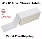 6000 Blank 4 X 6 Direct Thermal Fanfold Peel   Stick Ups Shipping Labels Bulk