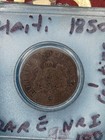 1850 Un  1  Centime Haiti Coin - Rare 1 Year Type