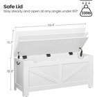 Storage Chest  Extra Large Storage Trunk With 2 Hinges  Wooden Box Bench  Lift