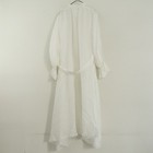 Suzuki Takayuki Bishop-sleeve Band Collar Gathered Dress