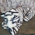 Giant Star Int l Laying Siberian Tiger Plush Stuffed Animal Black White 22    Long