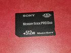 Sony 512mb Memory Stick Pro Duo Memory Card Magic Gate   Sony Duo Adapter