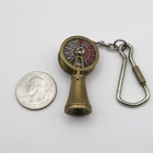 Vintage Brass Engine Order Telegraph Key Chain Nautical Design