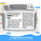 Rechargeable Magnifying Glass Full Page Book Magnifier For Seniors Elderly