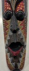 Wood Hand Carved Tribal African Mask Colorful Wall Hanging Decor Indonesia 19 