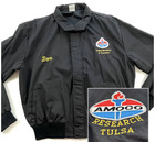 Vintage Amoco Jacket Oil   Gas Petroleum Drilling Black Size Xl Made In Usa