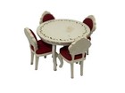 Vintage Lundby Dollhouse Dining Set  din    Table Chairs