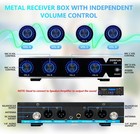 4 Channel Rechargeable Wireless Microphone System Pro Uhf Metal Handheld New Usa