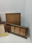 Antique Vintage Picture Frame Lot Of 6 Brass Gold Tone Mcm Mixed Varies Ornate
